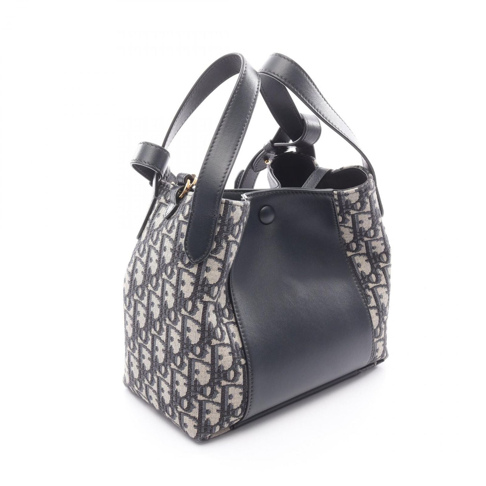 Dior Dio Handbag Signature Baketoba Navy Canvas