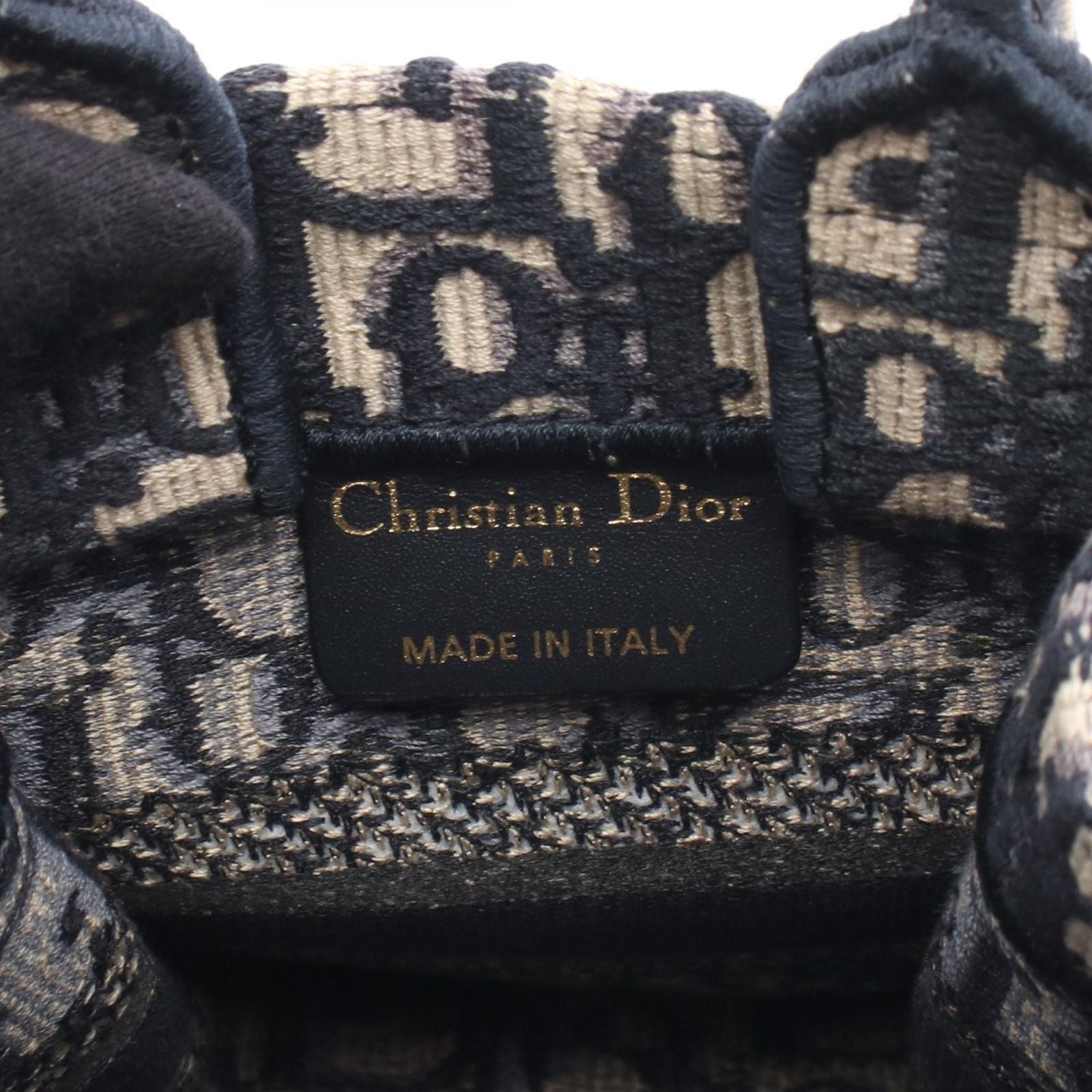 Dior Handbag Book Tote Tikal Mini Phone Oh Breek Navy Canvas Oh Oblique Cook