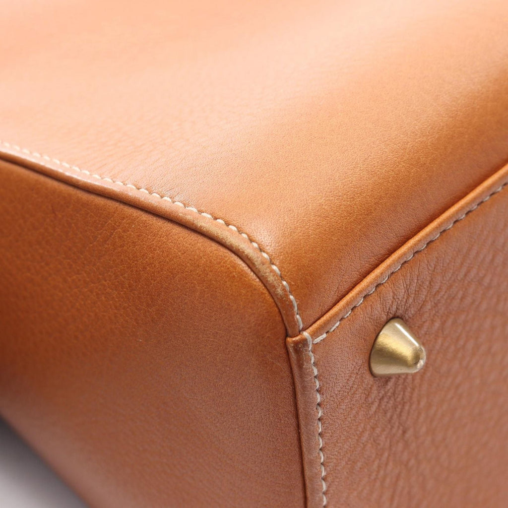 Dior Handbag Lady Dior Cannage 2-Way Camel Leather Lady Dior Tote