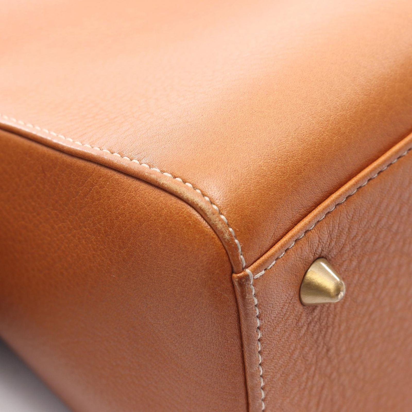 Dior Handbag Lady Dior Cannage 2-Way Camel Leather Lady Dior Tote