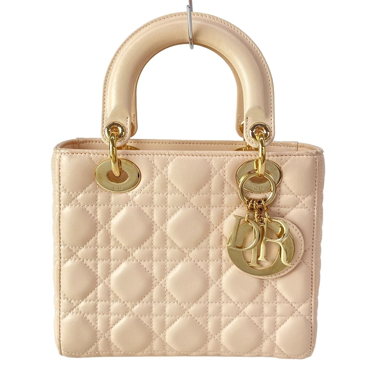 Dior Handbag Lady MY Abcdior Bag Small Light Pink Gold Lambskin