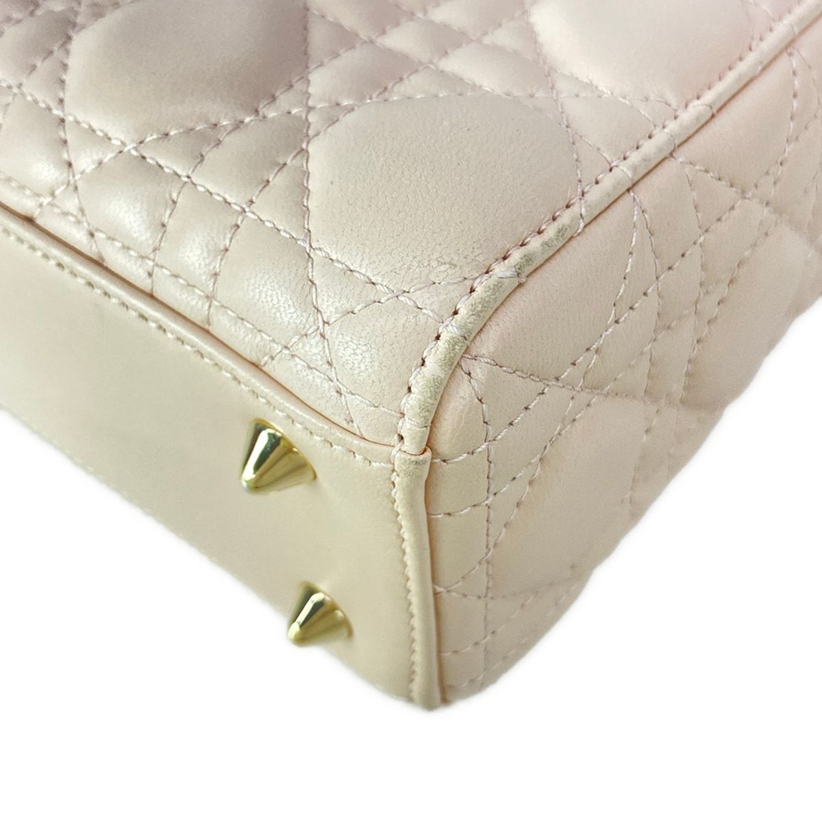Dior Handbag Lady MY Abcdior Bag Small Light Pink Gold Lambskin