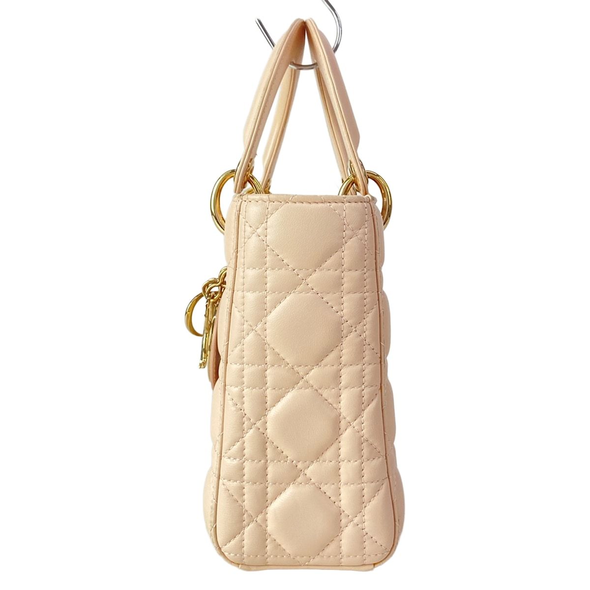 Dior Handbag Lady MY Abcdior Bag Small Light Pink Gold Lambskin