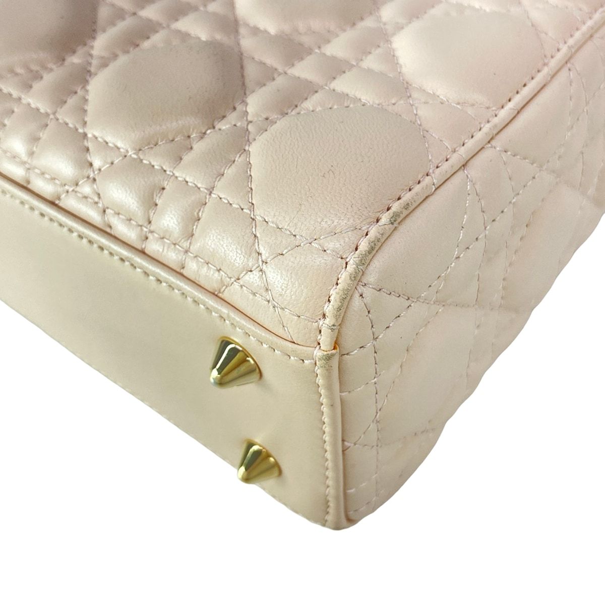 Dior Handbag Lady MY Abcdior Bag Small Light Pink Gold Lambskin