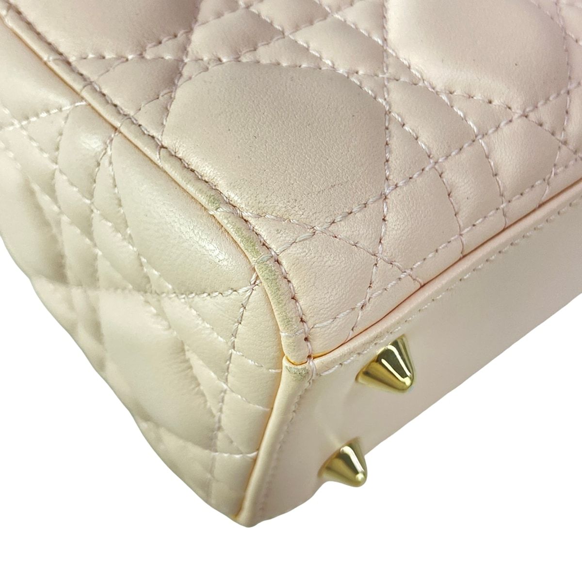 Dior Handbag Lady MY Abcdior Bag Small Light Pink Gold Lambskin