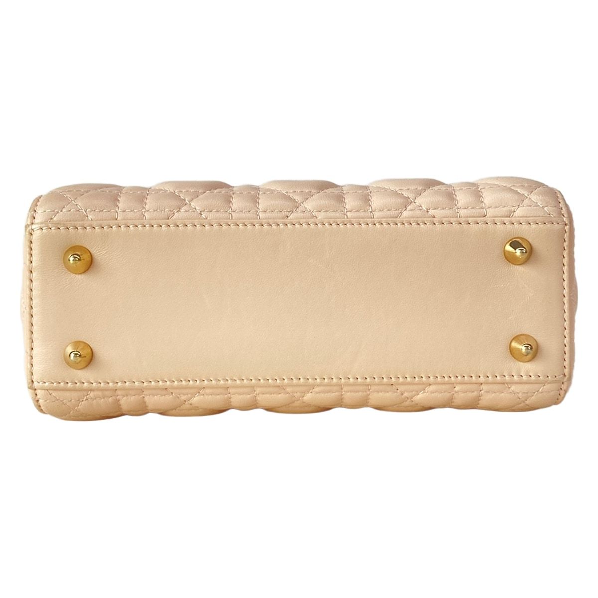 Dior Handbag Lady MY Abcdior Bag Small Light Pink Gold Lambskin