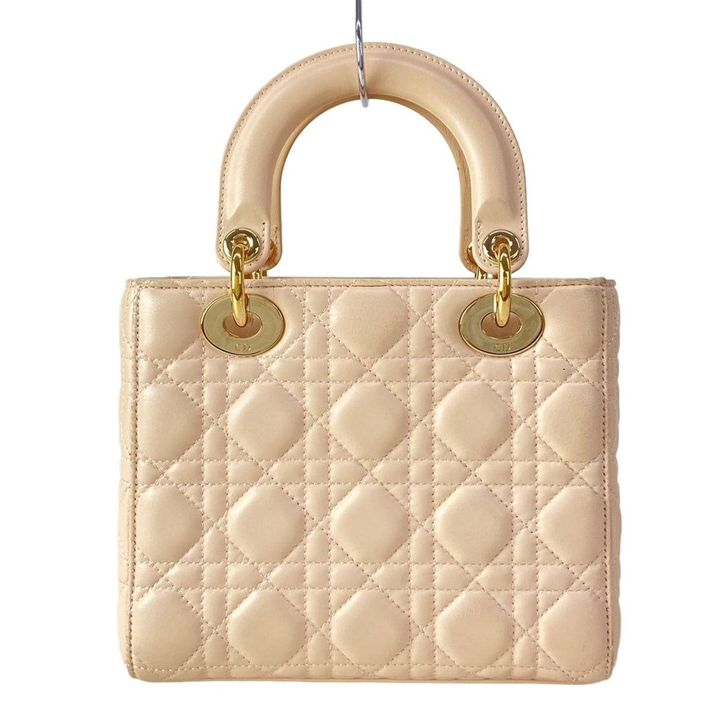 Dior Handbag Lady MY Abcdior Bag Small Light Pink Gold Lambskin