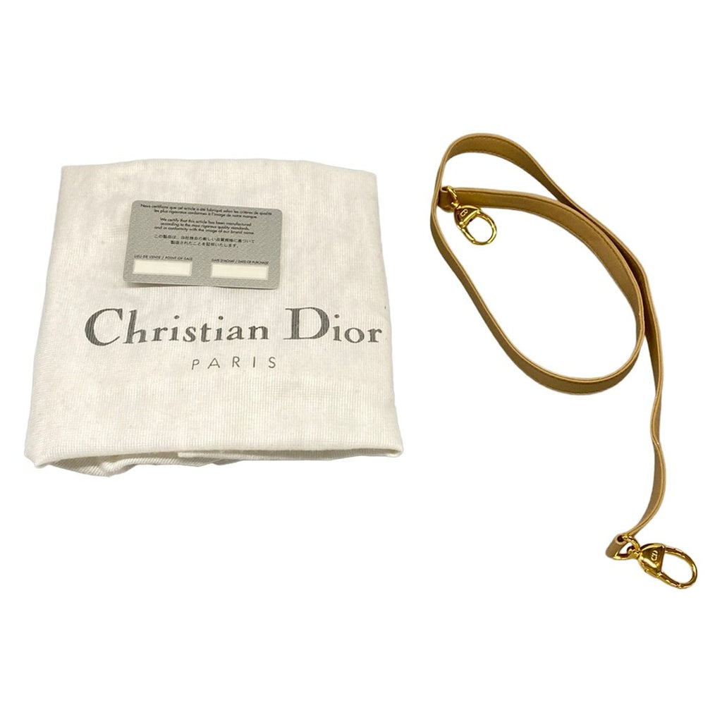 Dior Handbag Lady Large Bag Beige Gold Lambskin