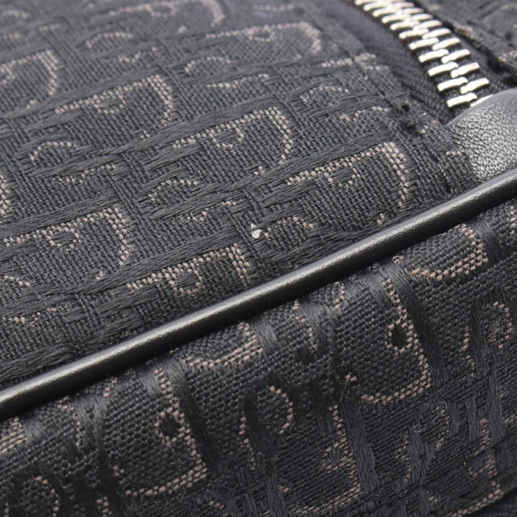 Dior Handbag Street Chic Trotter Black Canvas Leather