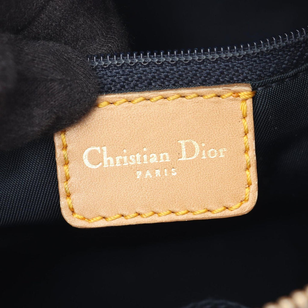 Dior Handbag Mini Boston Blue Denim Leather