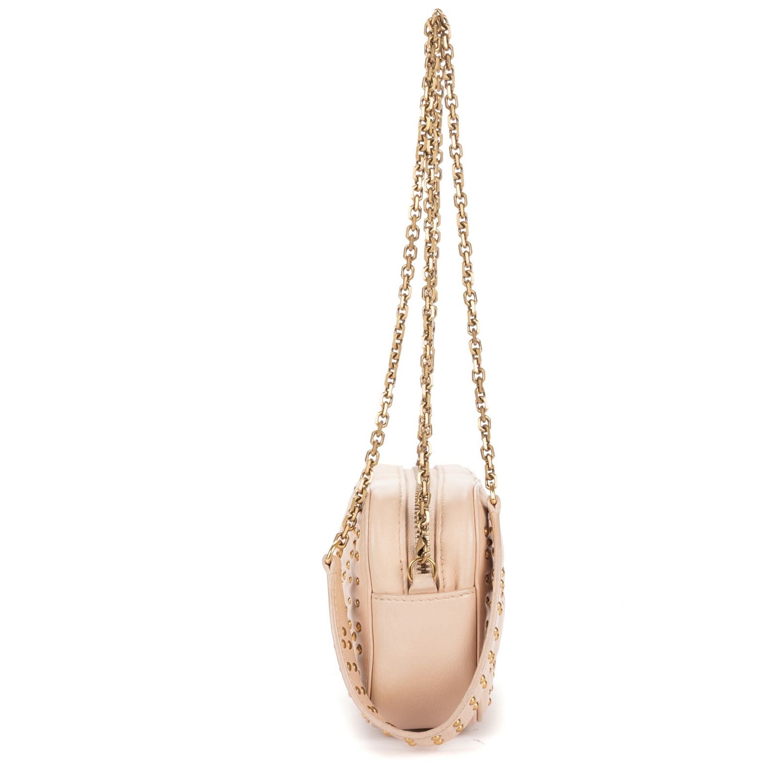 Dior Mini Studded Lady Dior Pink Cannage Leather Handbag