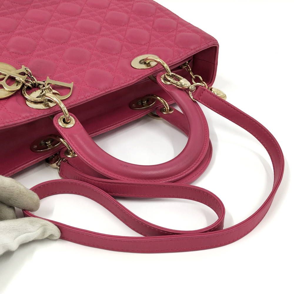 Dior Lady Dior Large Cannage 2-Way Handbag