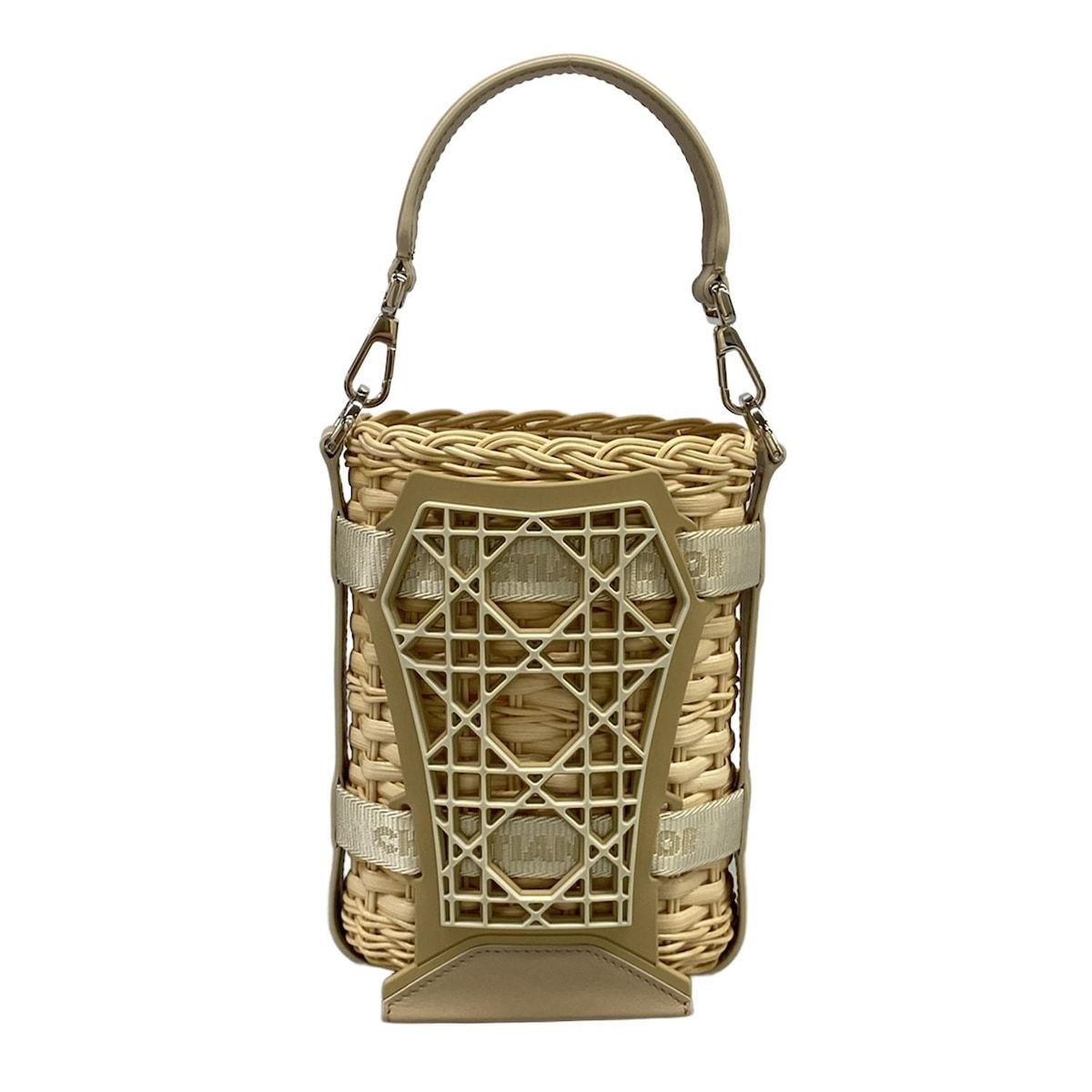 Dior Handbag Sahara Ivory Beige Basket Bag Leather