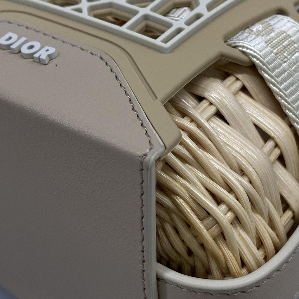 Dior Handbag Sahara Ivory Beige Basket Bag Leather