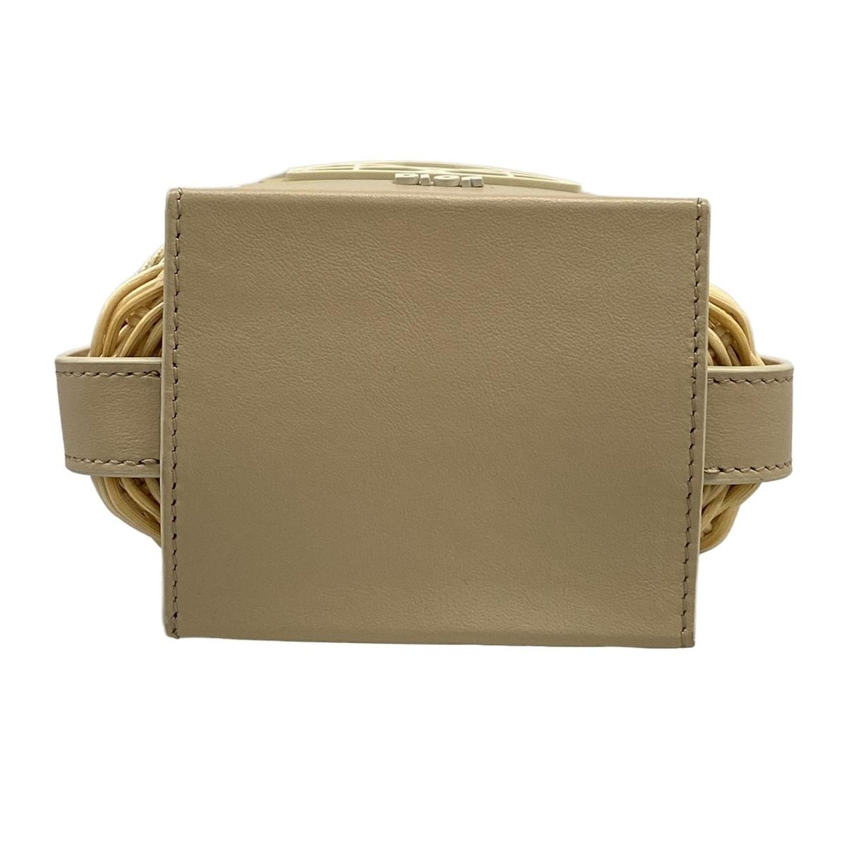 Dior Handbag Sahara Ivory Beige Basket Bag Leather
