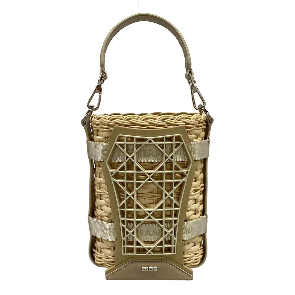 Dior Handbag Sahara Ivory Beige Basket Bag Leather
