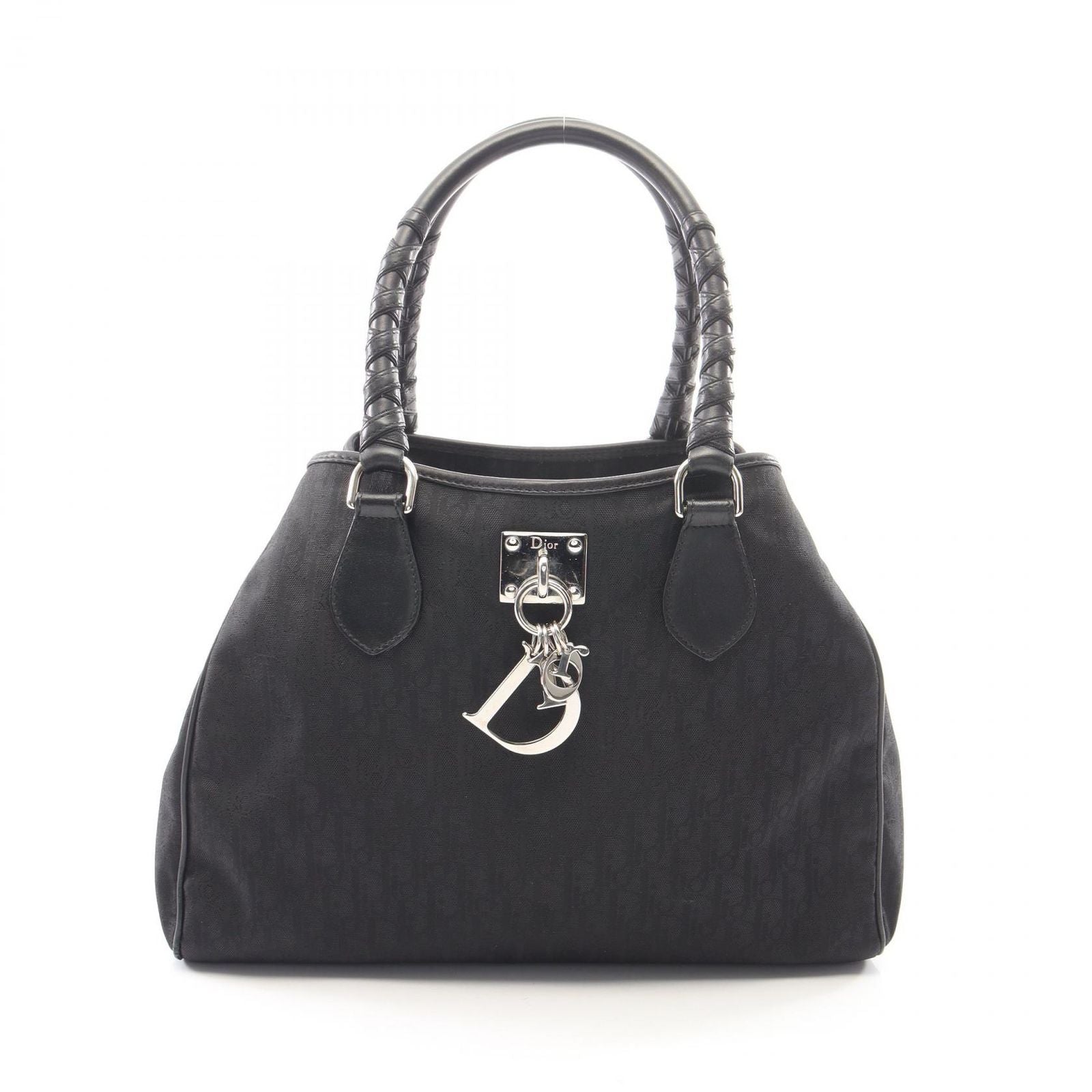 Dior Tote Oblique Trotter Black Leather Handbag