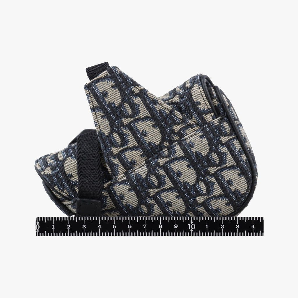 Dior Saddle Navy Gray Jacquard Handbag