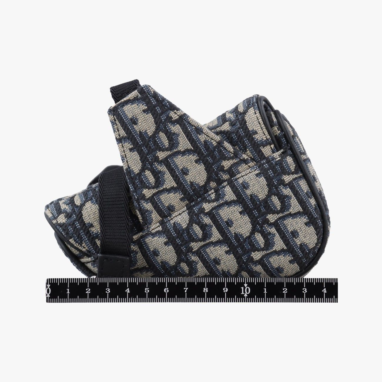 Dior Saddle Navy Gray Jacquard Handbag