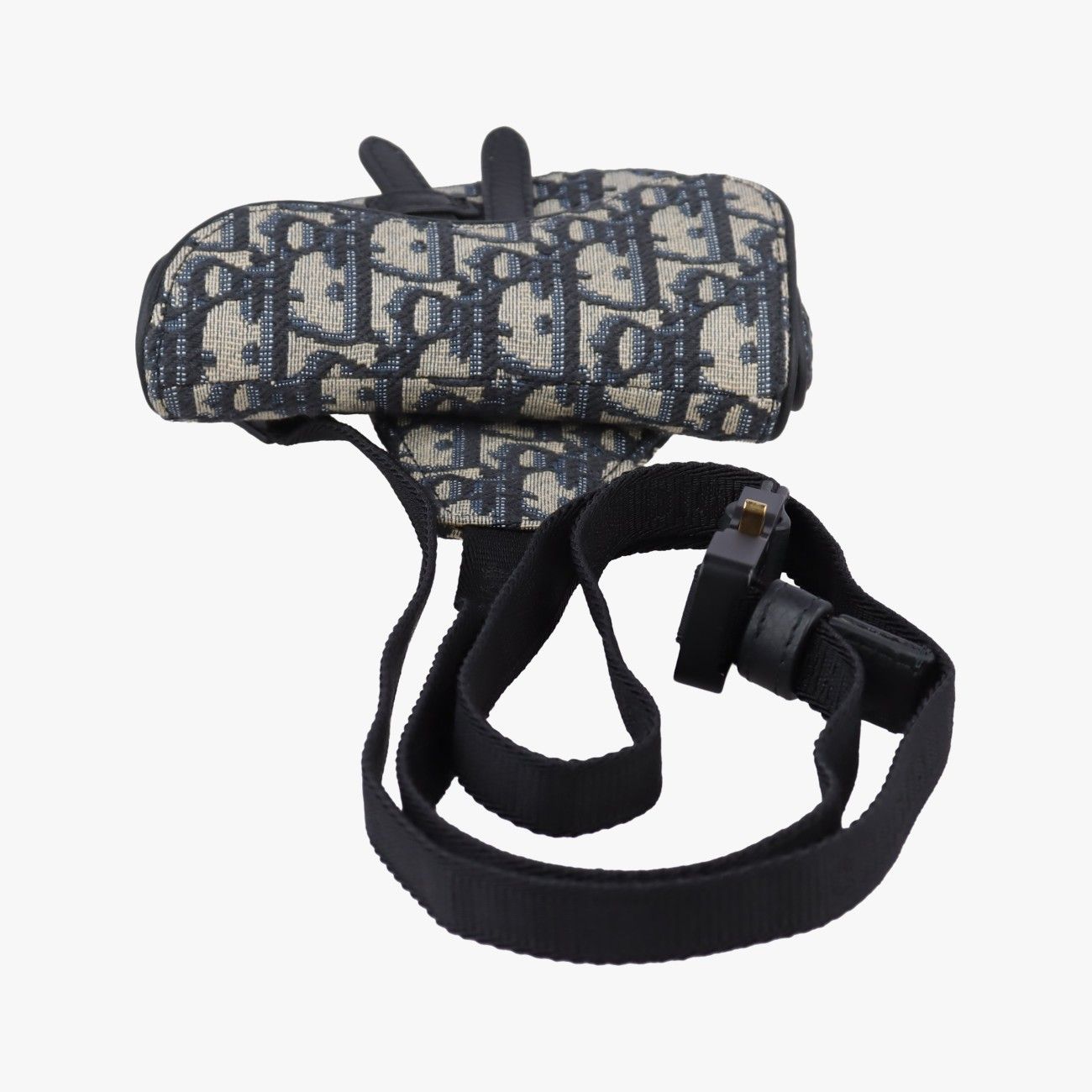 Dior Saddle Navy Gray Jacquard Handbag