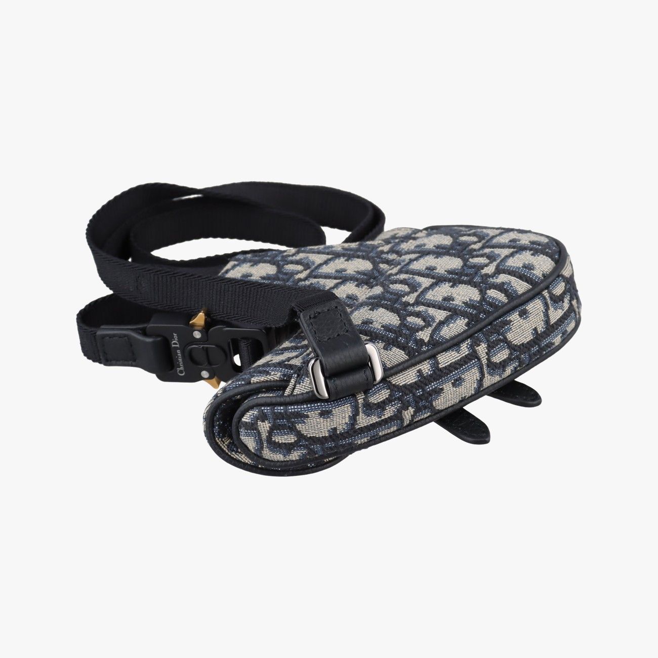 Dior Saddle Navy Gray Jacquard Handbag