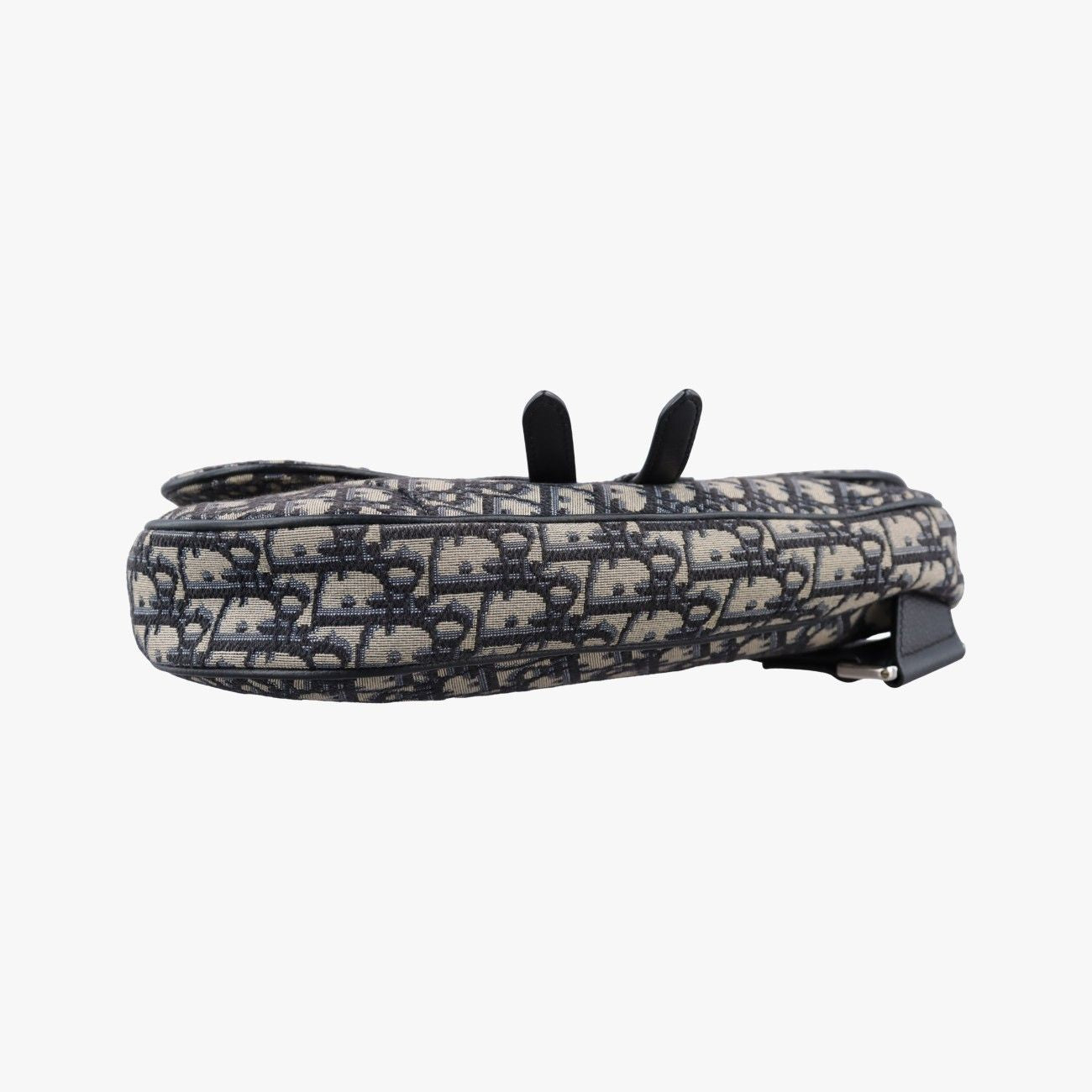 Dior Saddle Navy Jacquard Leather Handbag
