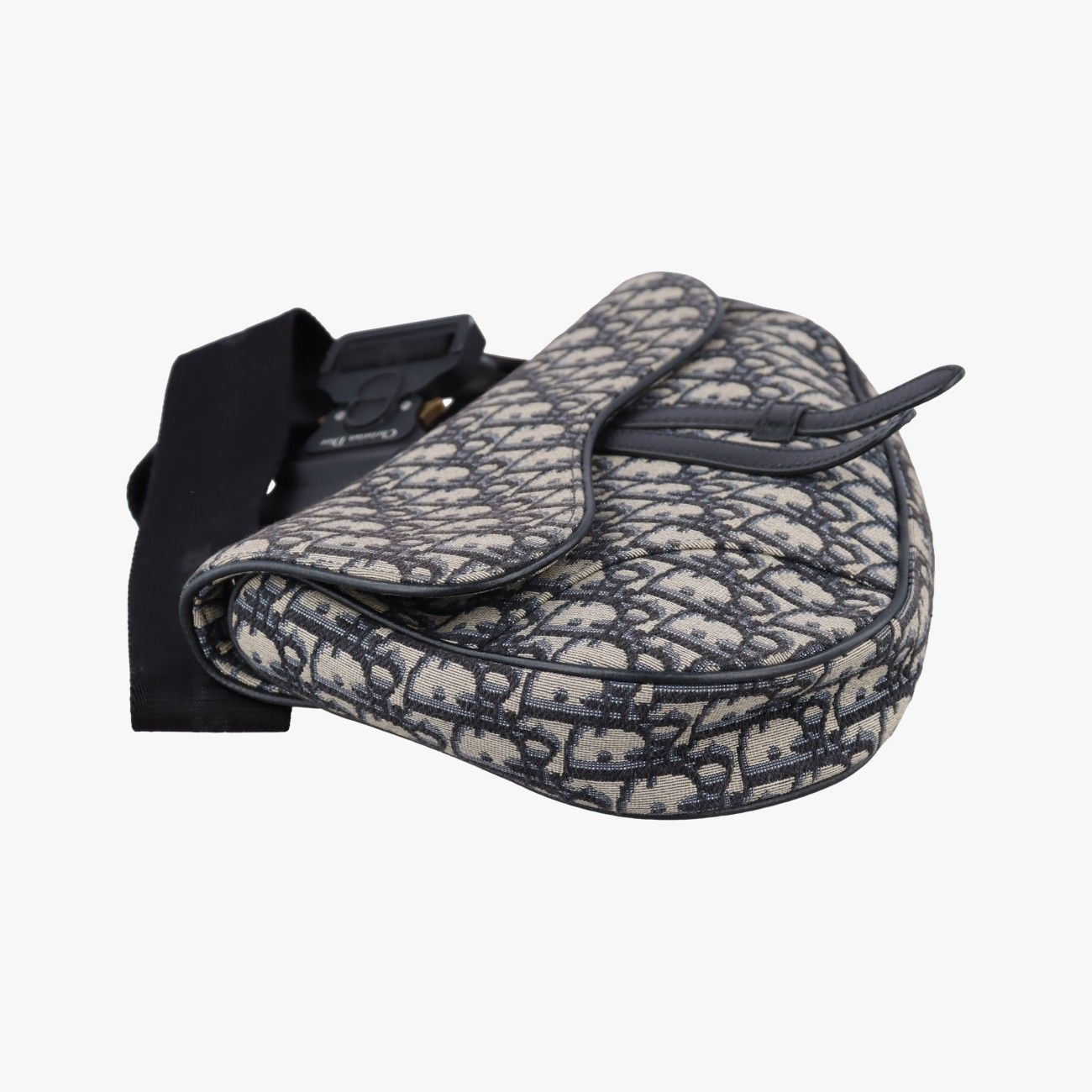 Dior Saddle Navy Jacquard Leather Handbag