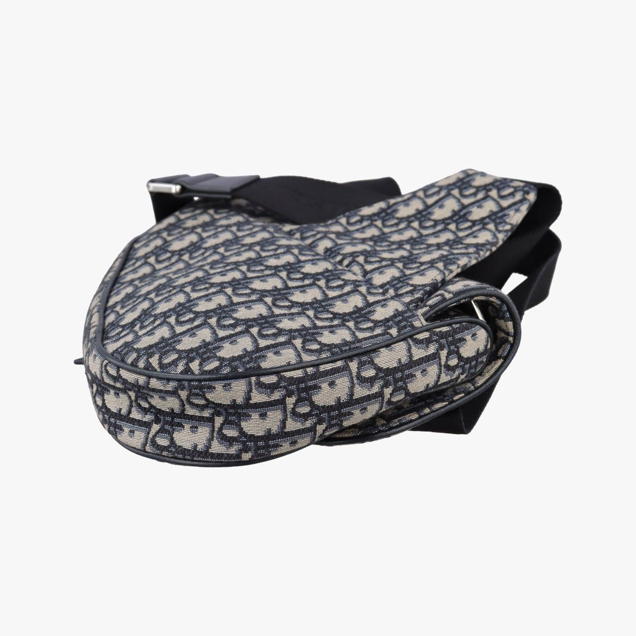 Dior Saddle Navy Jacquard Leather Handbag