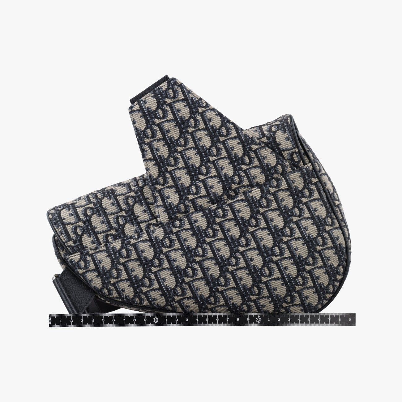 Dior Saddle Navy Jacquard Leather Handbag