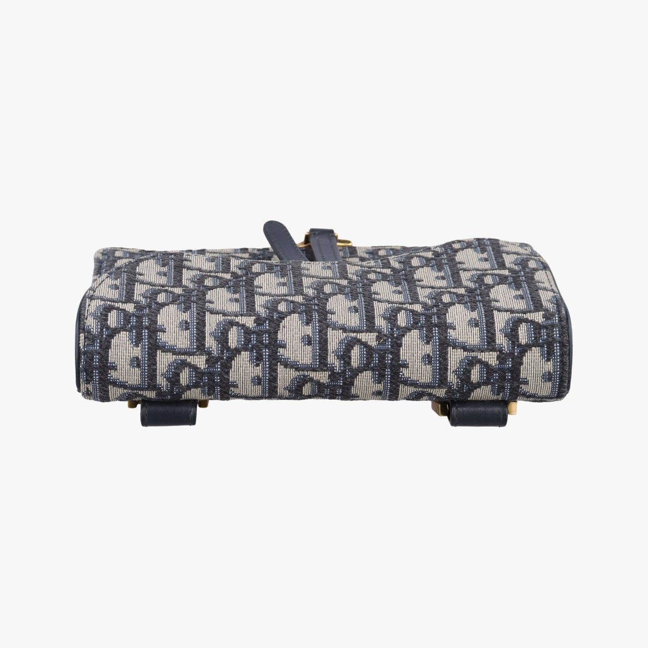 Dior Saddle Navy Gray Jacquard Handbag