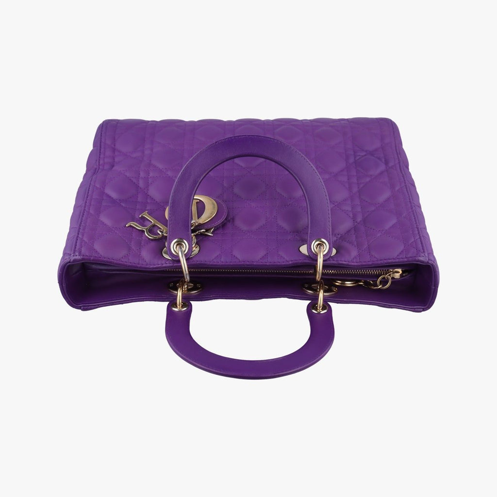Dior Lady Purple Lambskin Handbag