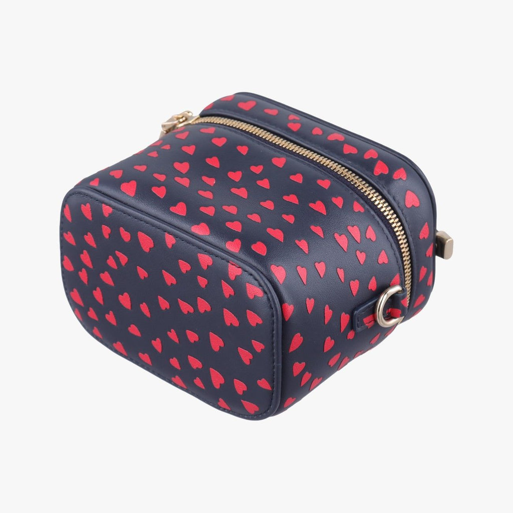 Dior Micro Lady Vanity Case Black Red Leather Handbag