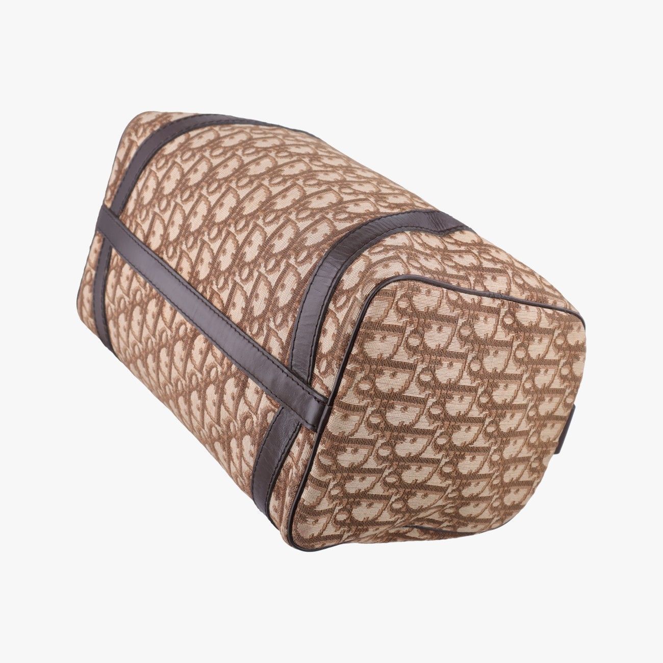 Dior Trotter Brown Canvas Leather Handbag