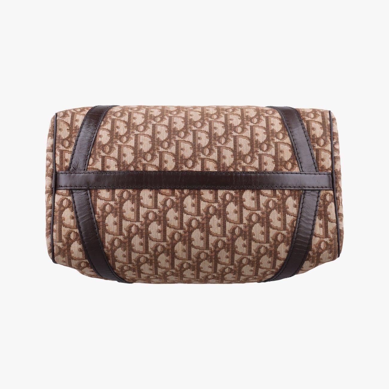 Dior Trotter Brown Canvas Leather Handbag