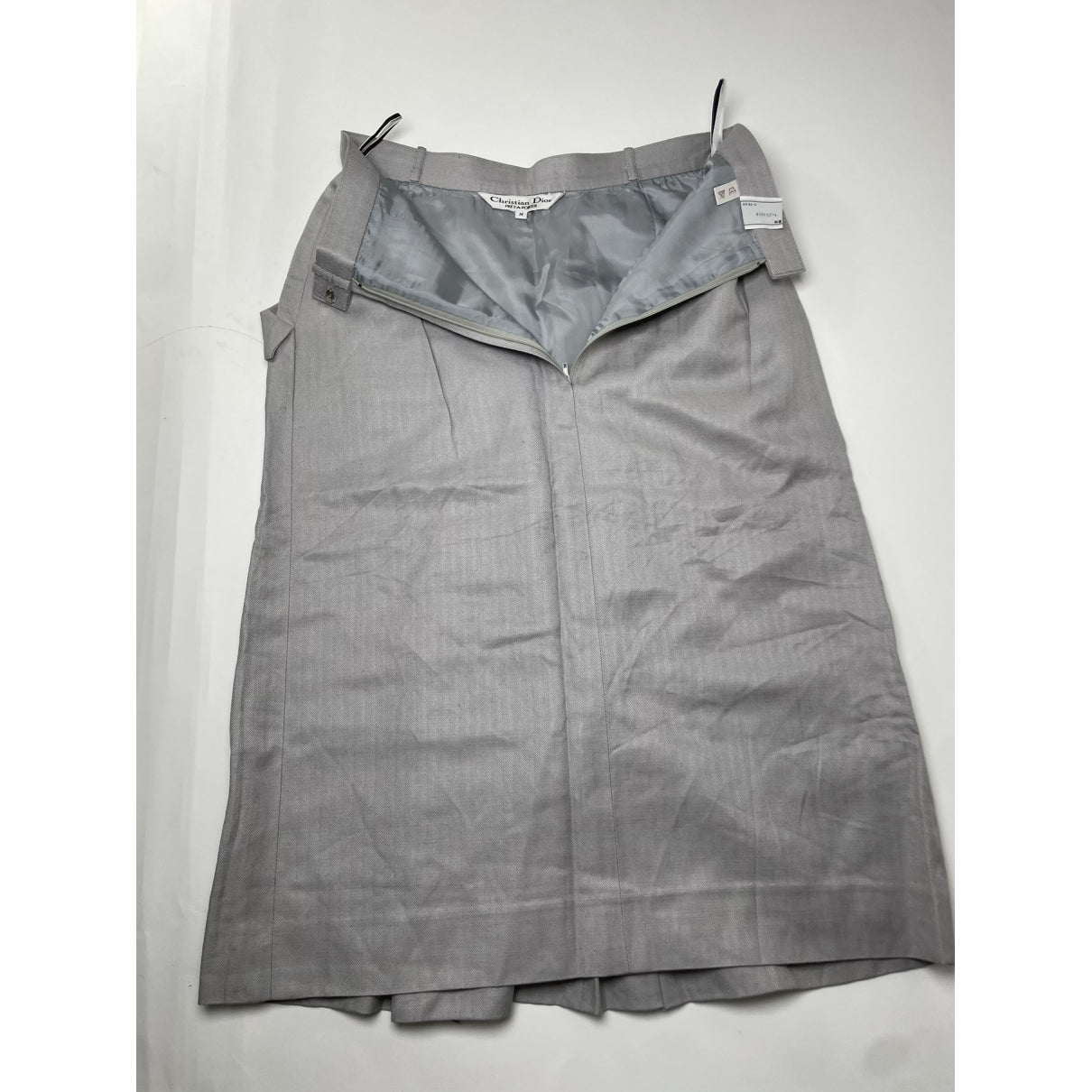 Dior Silver Cotton Skirt