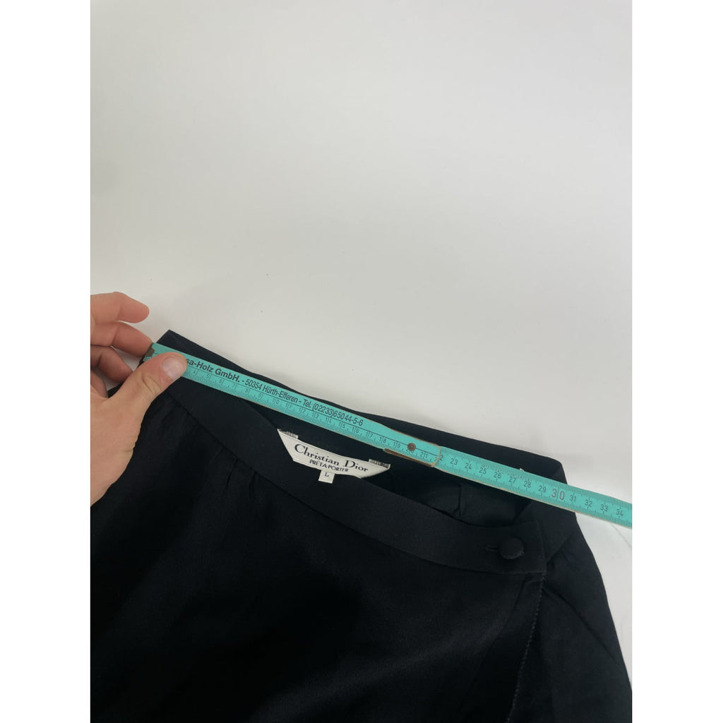Dior Black Silk Skirt