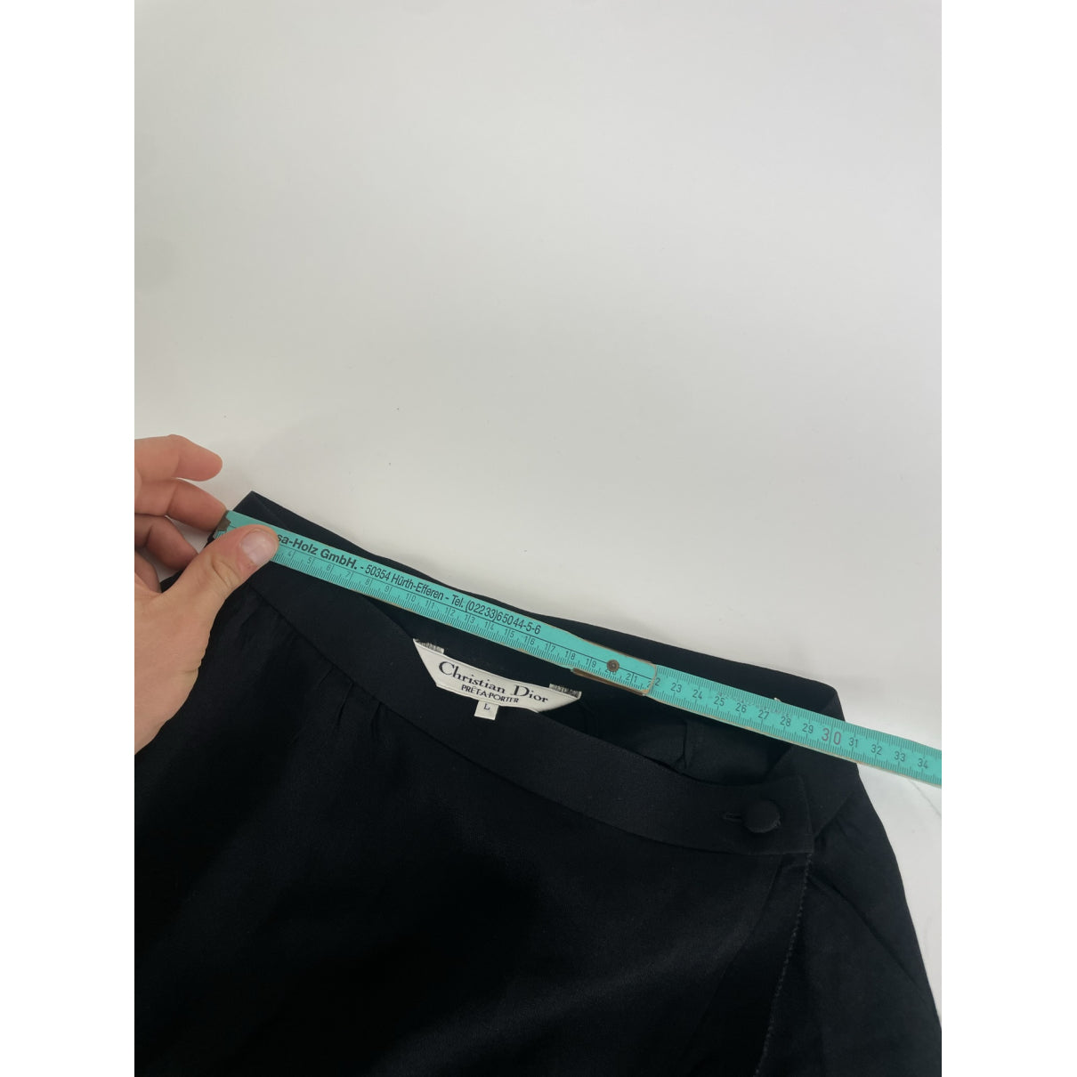 Dior Black Silk Skirt