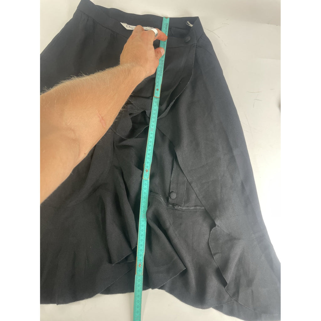 Dior Black Silk Skirt