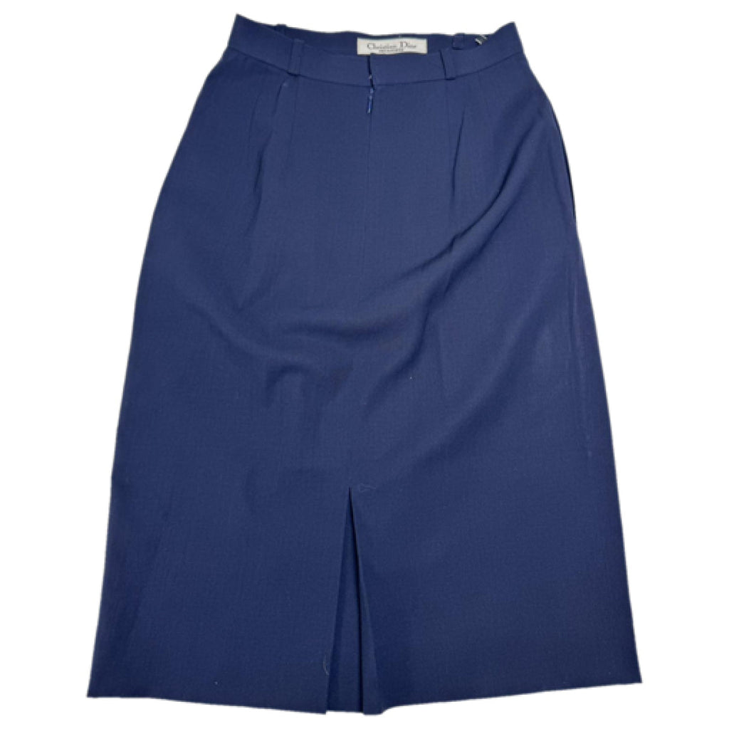 Dior Navy Wool Skirt