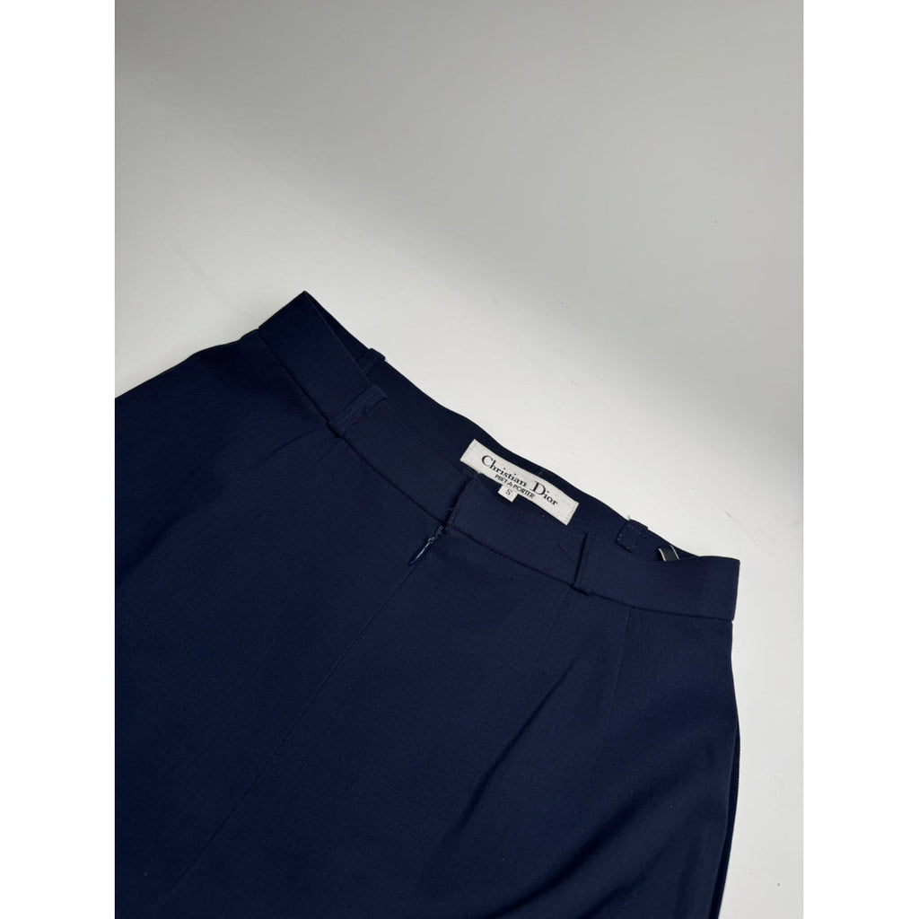 Dior Navy Wool Skirt
