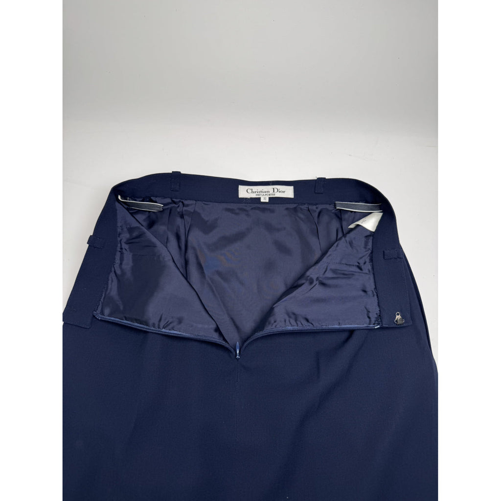 Dior Navy Wool Skirt