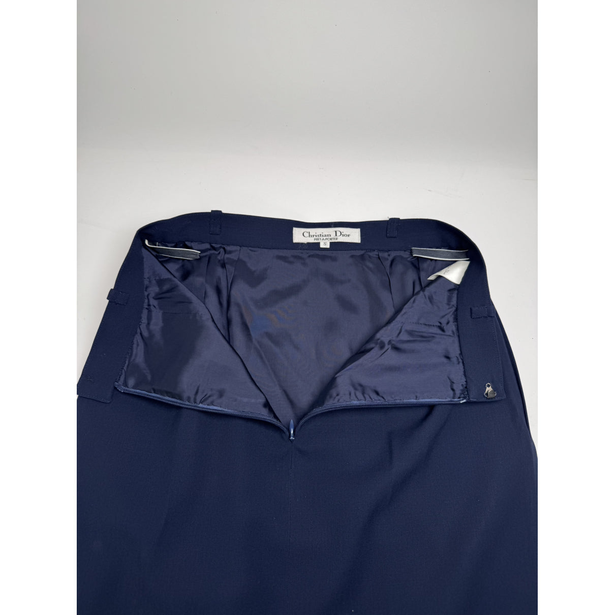 Dior Navy Wool Skirt