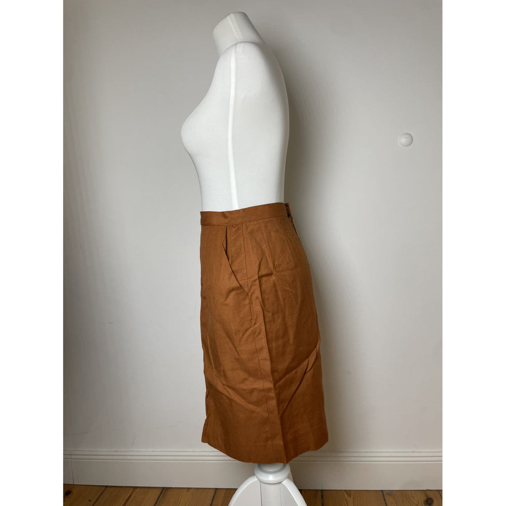 Dior Orange Linen Skirt