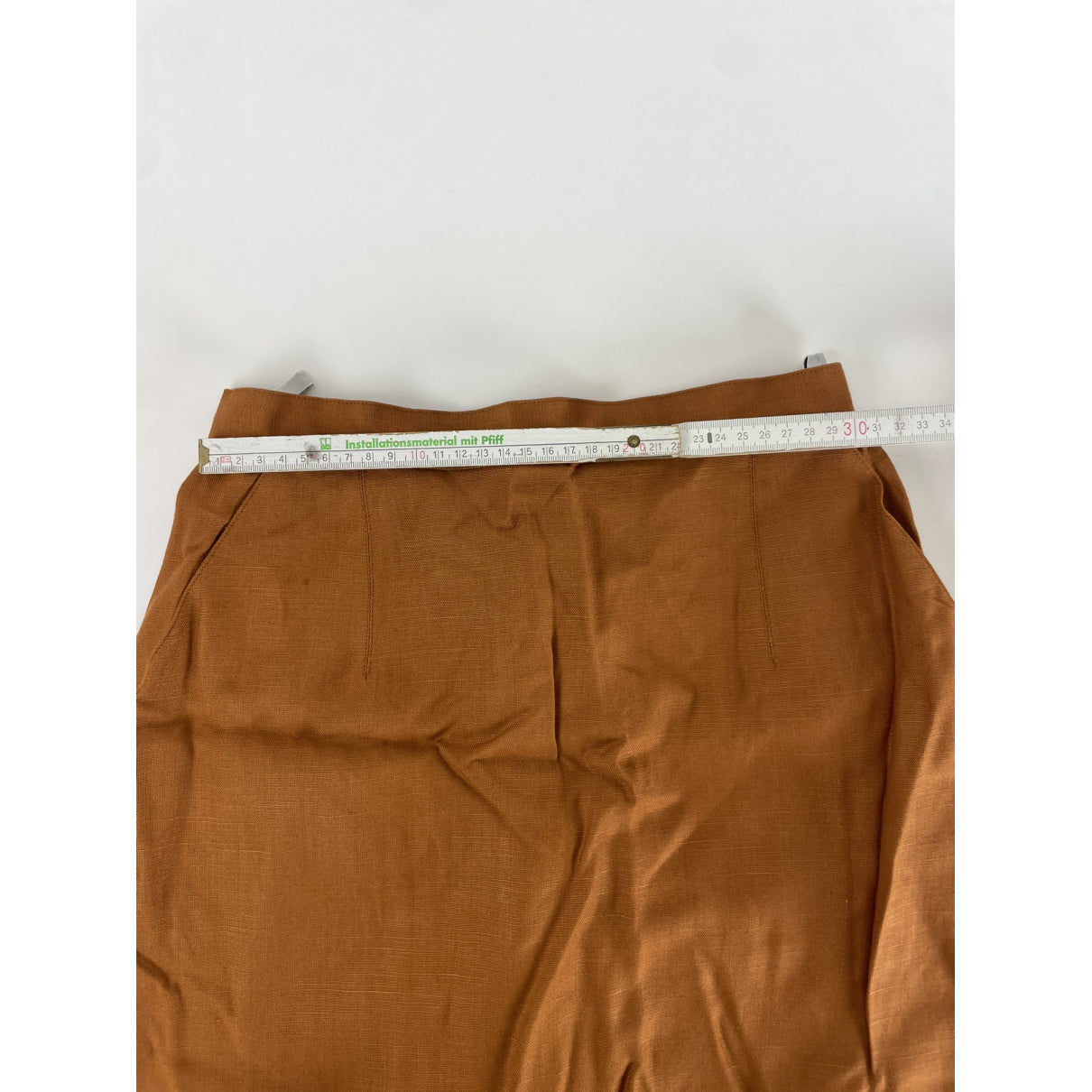 Dior Orange Linen Skirt