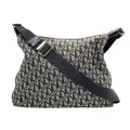 Dior Limited Trotter Canvas Navy Shoulder Bag Silver