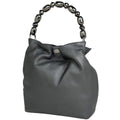 Dior Maris Pearl Handbag Leather Gray