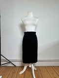 Vintage Dior Velvet Skirt Black