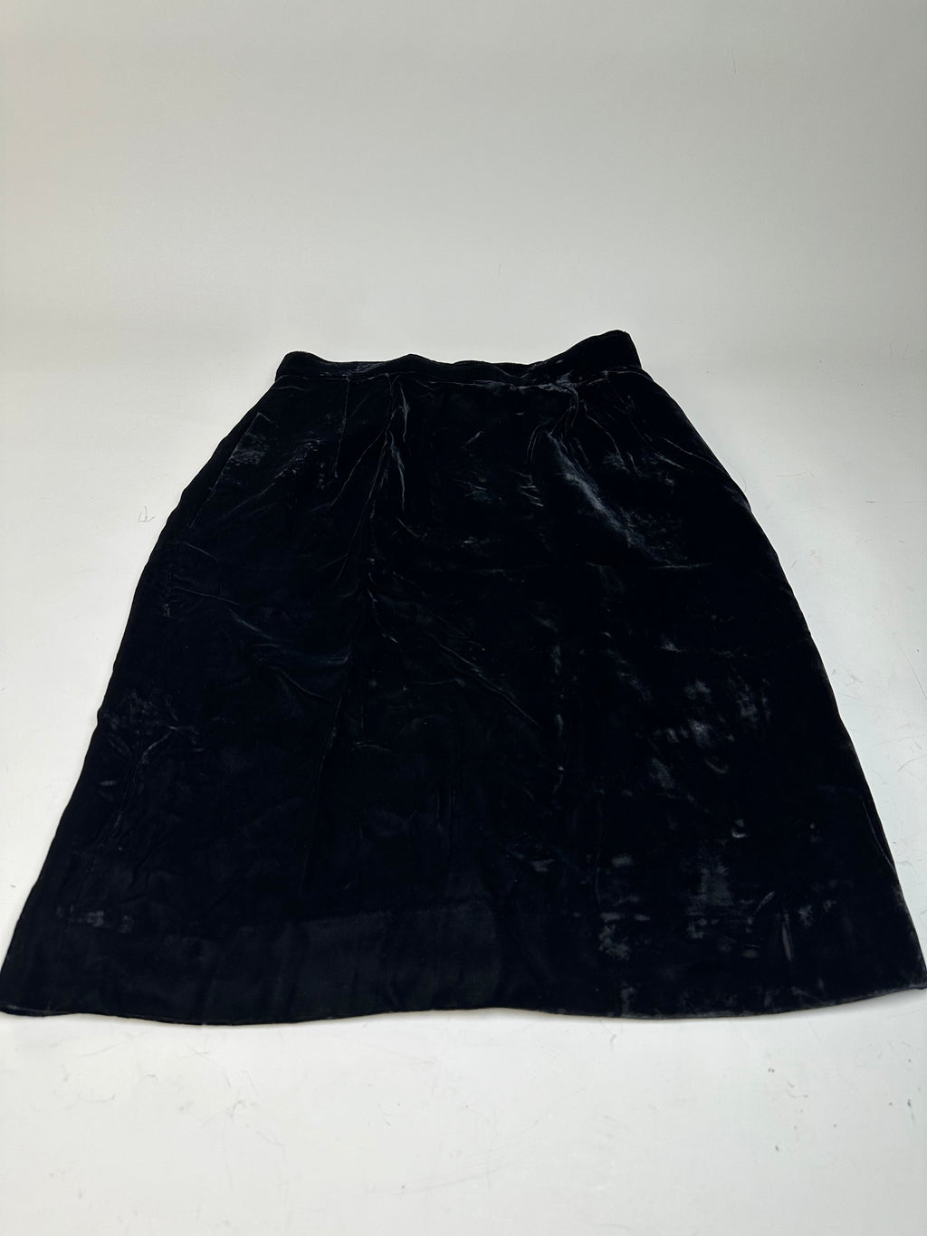 Vintage Dior Velvet Skirt Black