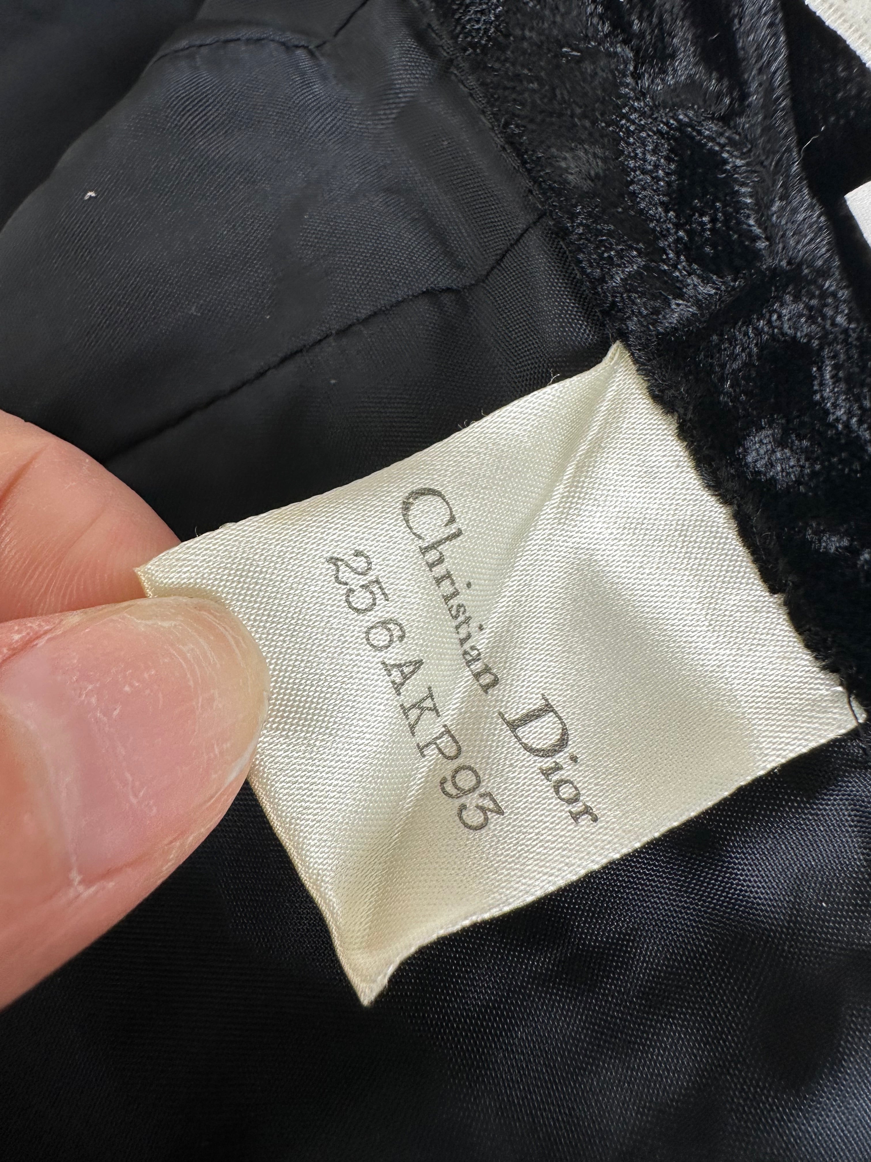 Vintage Dior Velvet Skirt Black