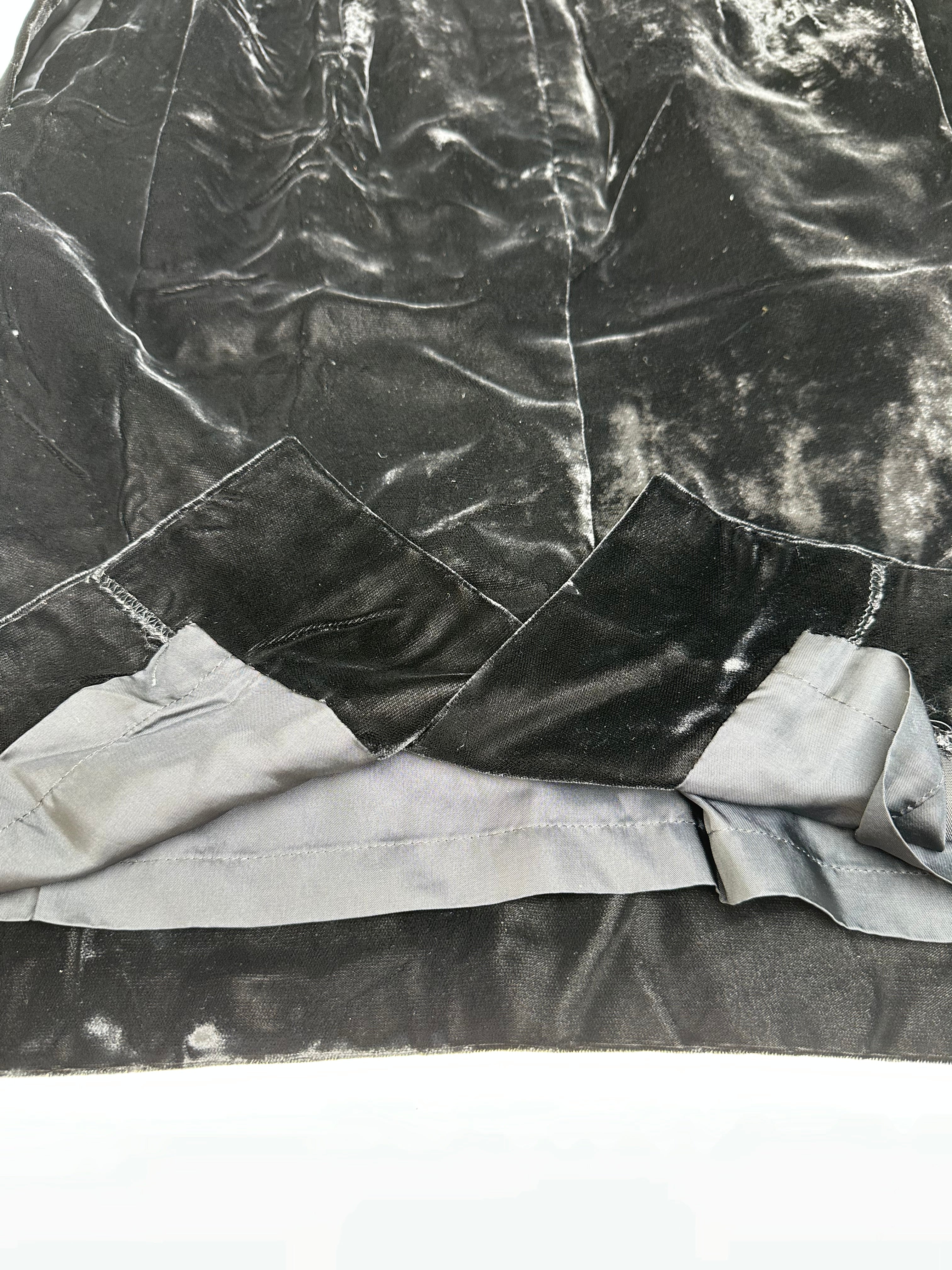 Vintage Dior Velvet Skirt Black